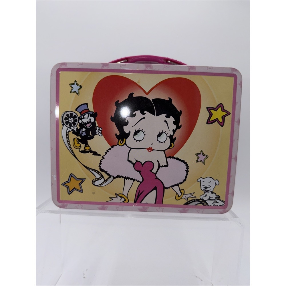 Betty Boop Metal Lunch Box Pink 2003  King Features Syndicate‎ Tin Box Company